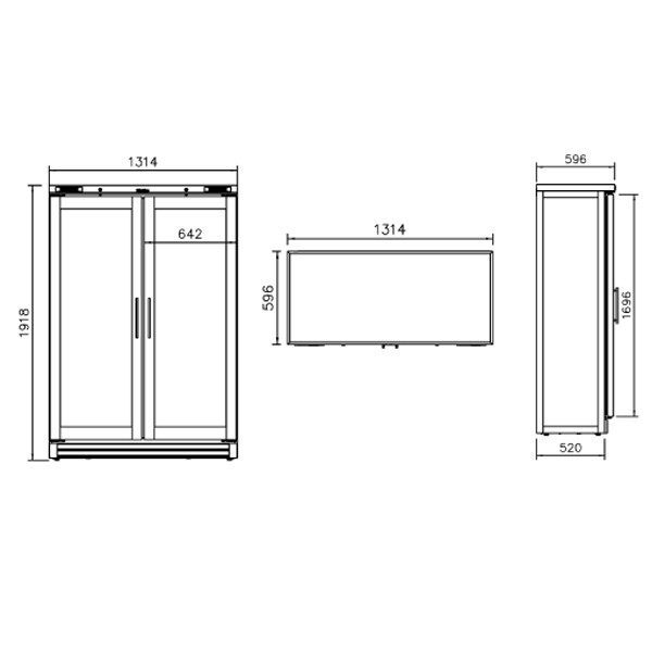 Infrico EVV200MX Double Door Wine Cellar - Image 2