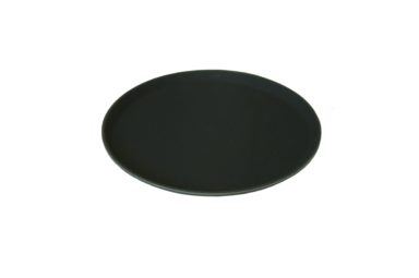 11″ Round Black Non Slip Tray