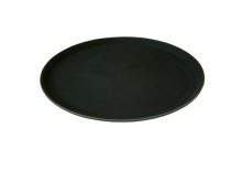 14″ Round Black Non Slip Tray