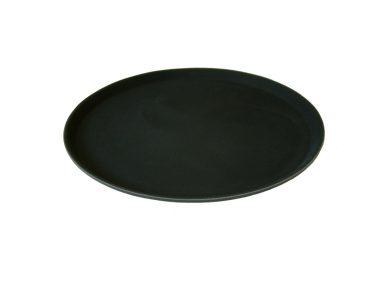 14″ Round Black Non Slip Tray