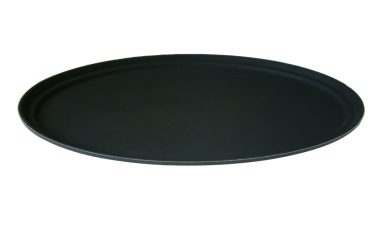 27″ x 22″ Oval Black Non Slip Tray