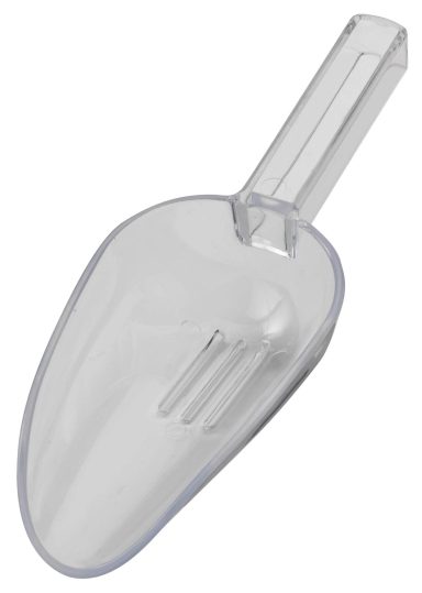 7oz Clear Plastic Drainer Scoop