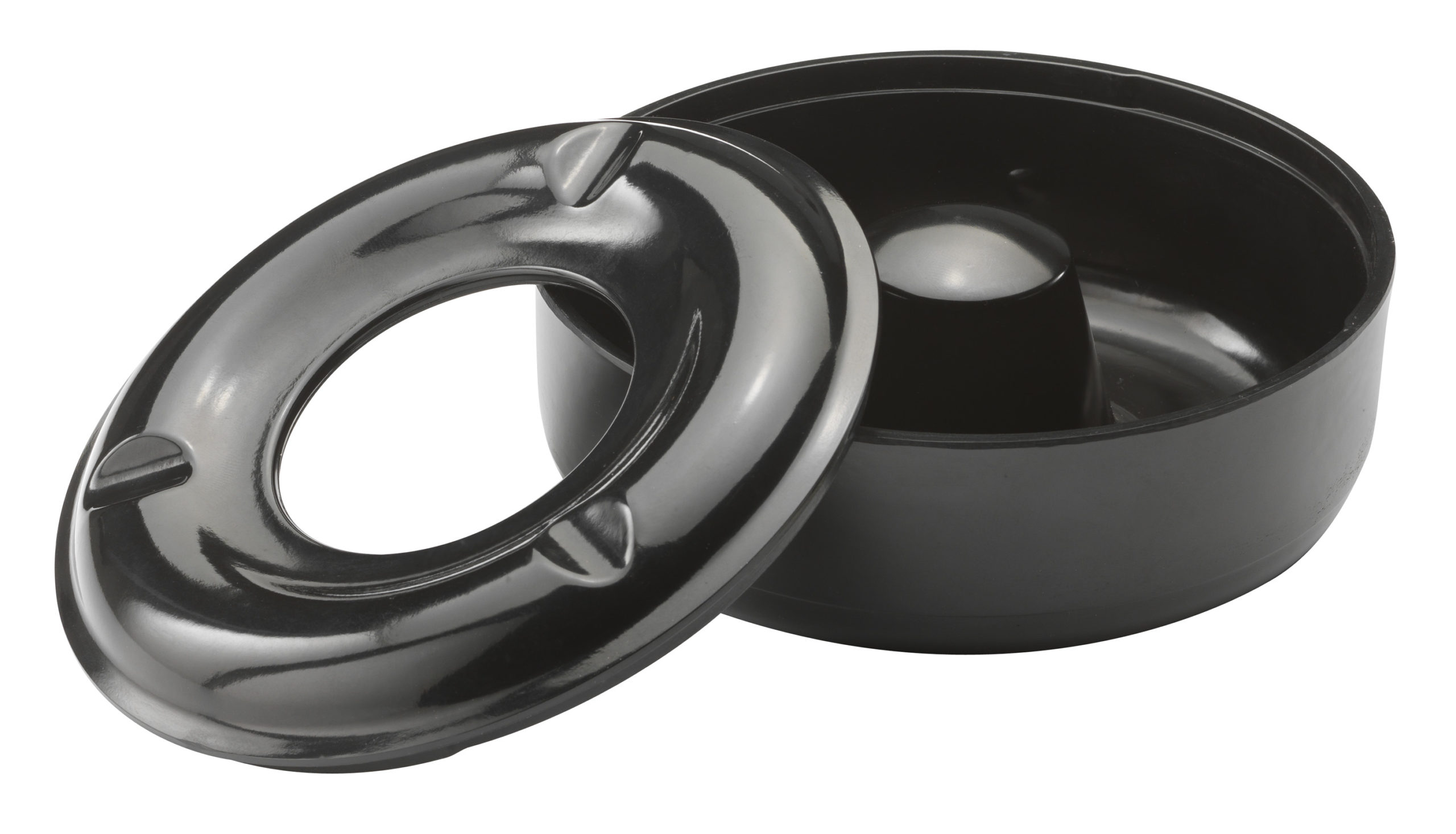 Ashtray Black Melamine 5¾” Windproof - Image 2