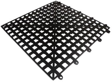 Interlocking Bar Shelf Tile (Black)