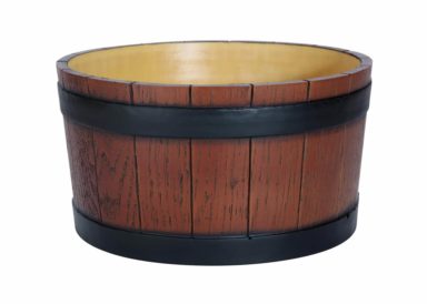 Barrel End Ice Tub Wood Grain Effect