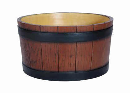 Barrel End Ice Tub Wood Grain Effect
