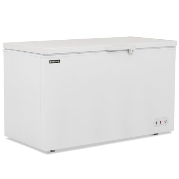 Blizzard CF550 chest freezer angled image