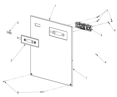 Front panel assembly P500A