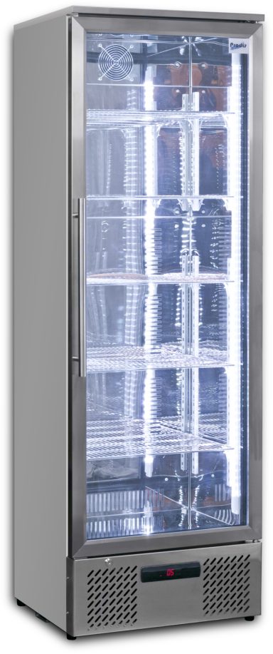 Prodis NT10ST-HC Stainless Steel Single Door Upright Bottle Cabinet