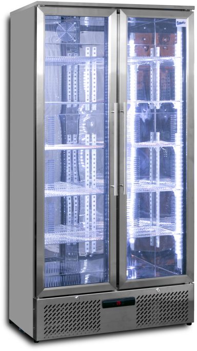 Prodis NT20ST-HC Stainless Steel Double Door Upright Bottle Cabinet