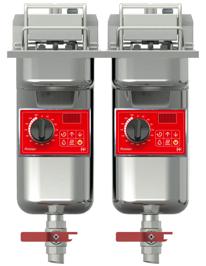 FriFri Precision 422 Electric Drop-in Twin Tank Fryer - 2 Baskets - W 400 mm - 2 x 7.5 kW - Single Phase