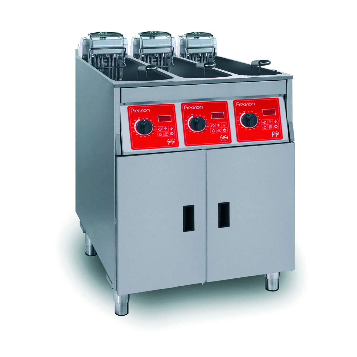 FriFri Precision 633 Electric Free-standing Triple Tank Fryer - 3 Baskets - W 600 mm - 3 x 11.0 kW - Three Phase