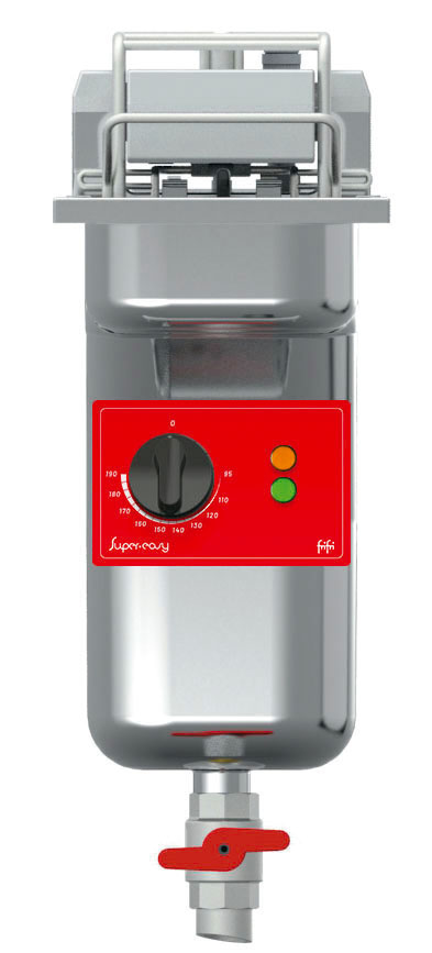 FriFri Super Easy 211 Electric Drop-in Single Tank Fryer without Filtration - 1 Basket - W 200 mm - 7.5 kW - Single Phase