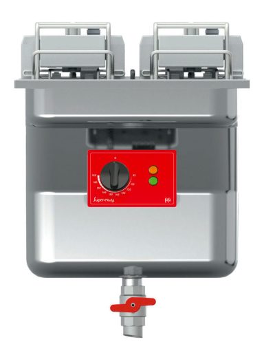 FriFri Super Easy 412 Electric Drop-in Single Tank Fryer with Filtration – 2 Baskets – W 400 mm – 22.0 kW