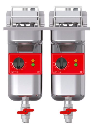 FriFri Super Easy 422 Electric Drop-in Twin Tank Fryer without Filtration – 2 Baskets – W 400 mm – 2 x 11.0 kW