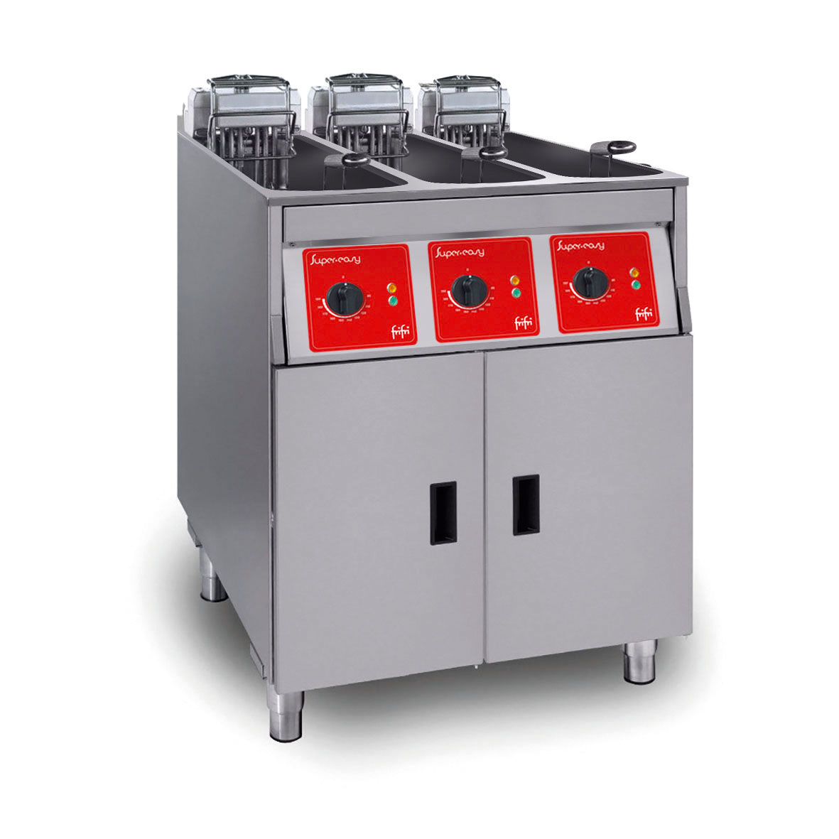 FriFri Super Easy 633 Electric Free-standing Triple Tank Fryer without Filtration - 3 Baskets - W 600 mm - 3 x 7.5 kW