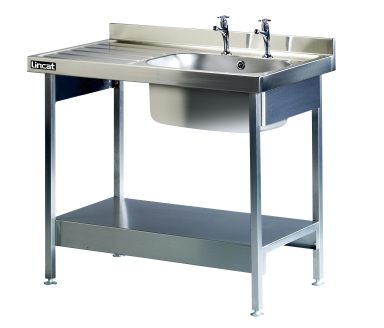 Lincat Built-in Sink Unit – Single Sink – Left-Hand Drainer – W 1000 mm