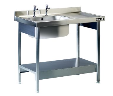 Lincat Built-in Sink Unit – Single Sink – Right-Hand Drainer – W 1000 mm