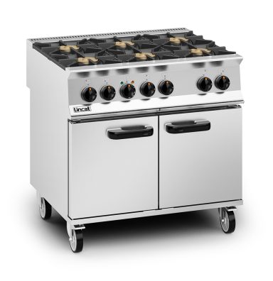Lincat Opus 800 Dual Fuel [Propane Gas] Free-standing Oven Range – 6 Burners – W 900 mm – 40.2 kW