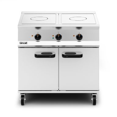 Lincat Opus 800 Electric Free-standing Solid Top Oven Range – W 900 mm – 15.4 kW
