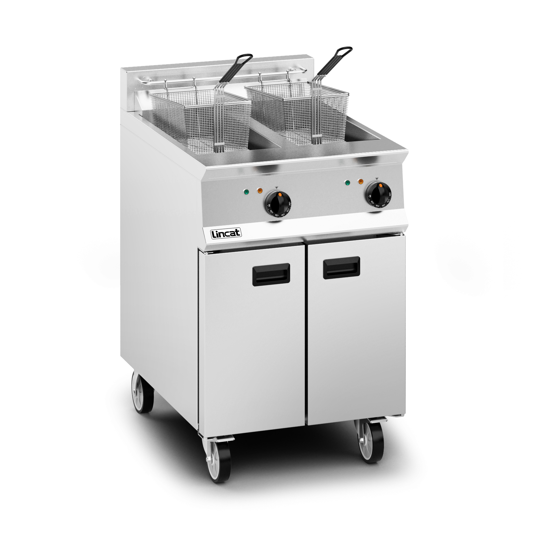 Lincat Opus 800 Electric Free-standing Twin Tank Fryer - 2 Baskets - W 600 mm - 24.0 kW - Image 3