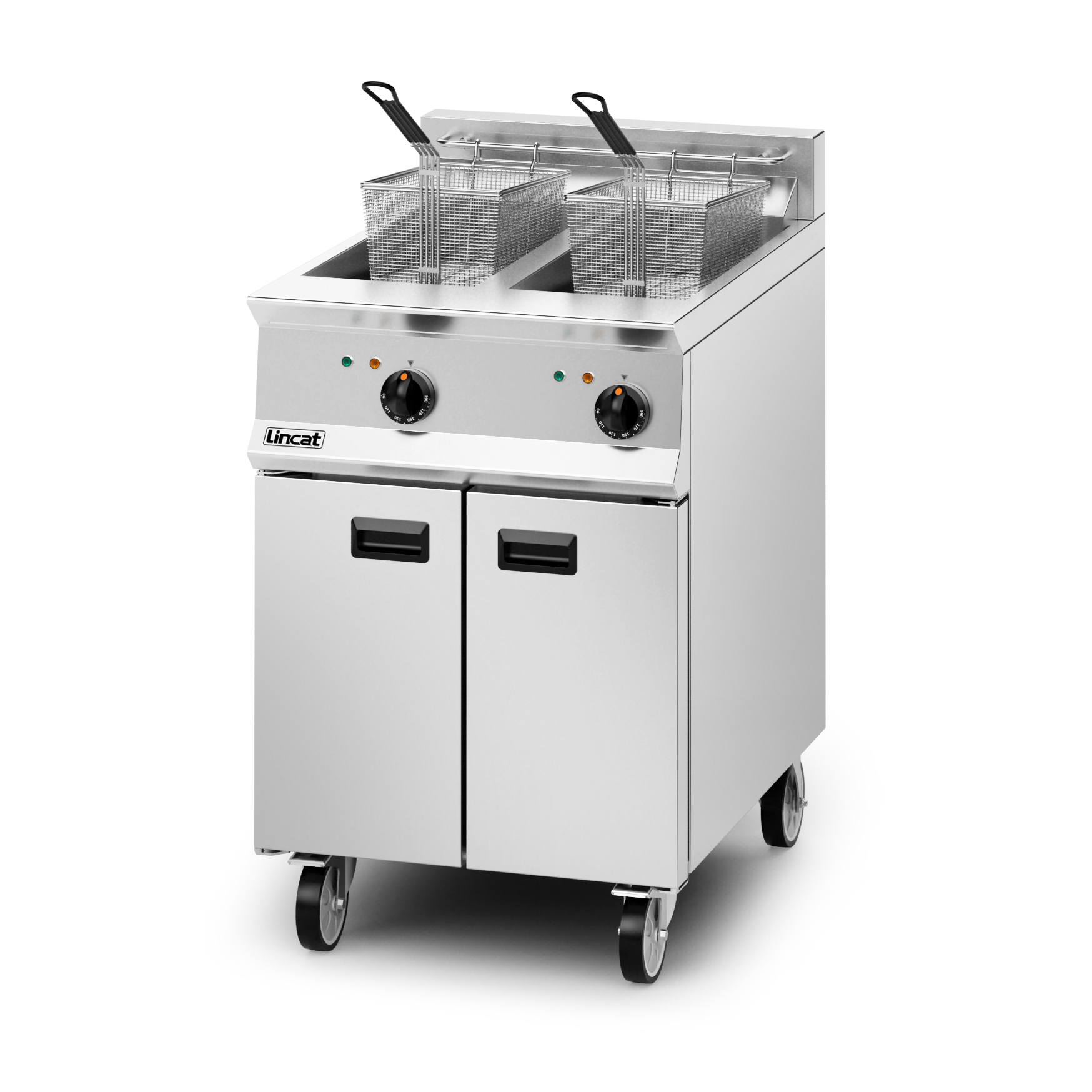 Lincat Opus 800 Electric Free-standing Twin Tank Fryer - 2 Baskets - W 600 mm - 24.0 kW - Image 2