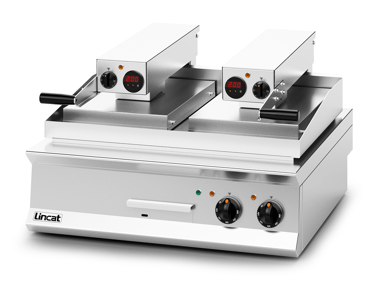 Lincat Opus 800 Electric Counter-top Clam Griddle - Flat Upper Plate - W 800 mm - 17.2 kW - Image 2
