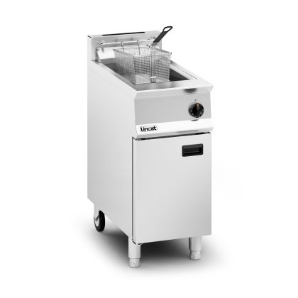 Lincat Opus 800 Natural Gas Free-standing Single Tank Fryer - 2 Baskets - W 400 mm - 23.0 kW