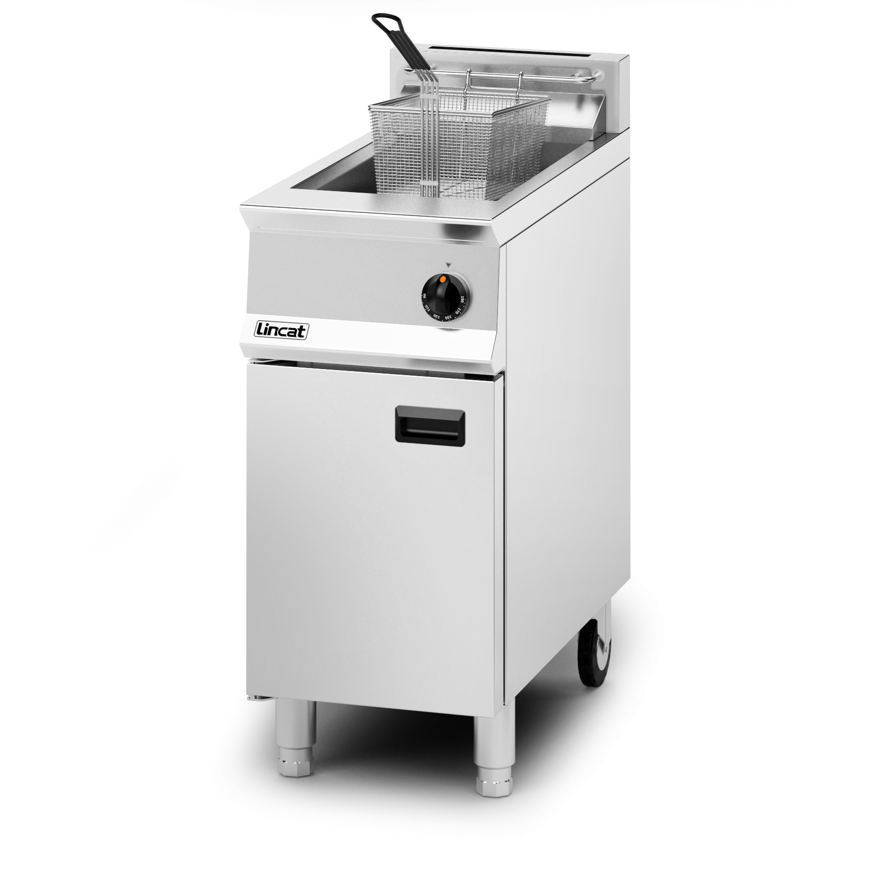 Lincat Opus 800 Natural Gas Free-standing Single Tank Fryer - 2 Baskets - W 400 mm - 23.0 kW - Image 2