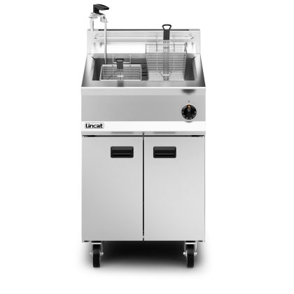 Lincat Opus 800 Propane Gas Free-standing Single Tank Fryer with Pumped Filtration - 2 Baskets - W 600 mm - 30.0 kW