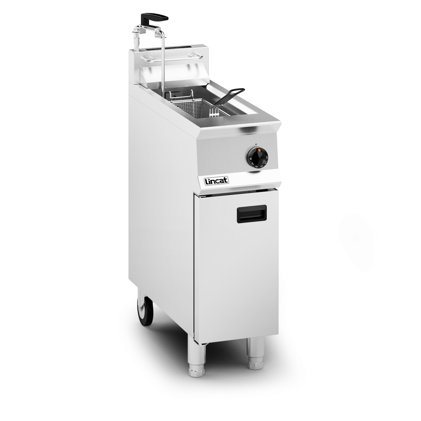 Lincat Opus 800 Propane Gas Free-standing Single Tank Fryer with Pumped Filtration - 1 Basket - W 300 mm - 16.0 kW - Image 3