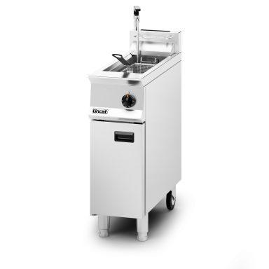 Lincat Opus 800 Propane Gas Free-standing Single Tank Fryer with Pumped Filtration – 1 Basket – W 300 mm – 16.0 kW