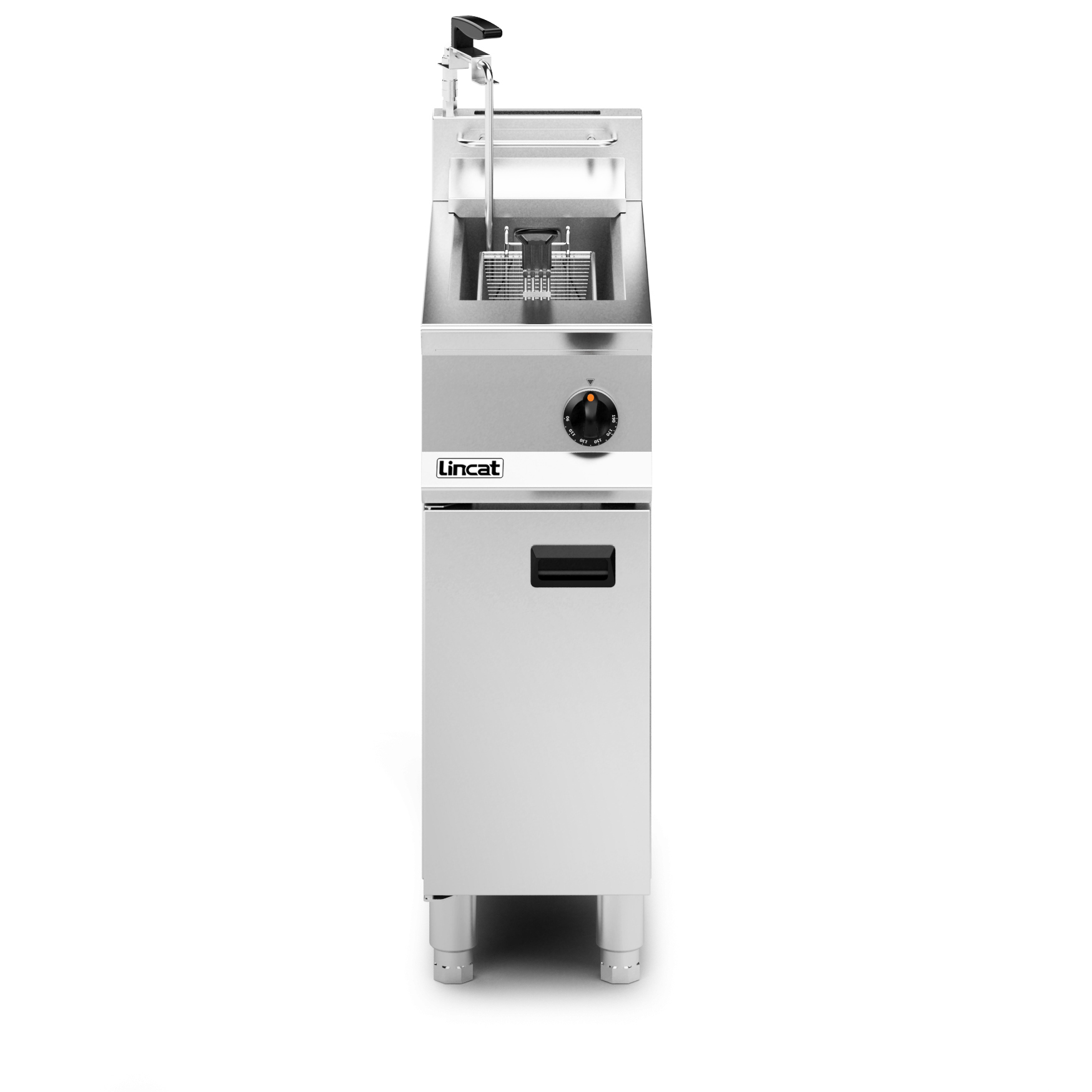 Lincat Opus 800 Propane Gas Free-standing Single Tank Fryer with Pumped Filtration - 1 Basket - W 300 mm - 16.0 kW - Image 2