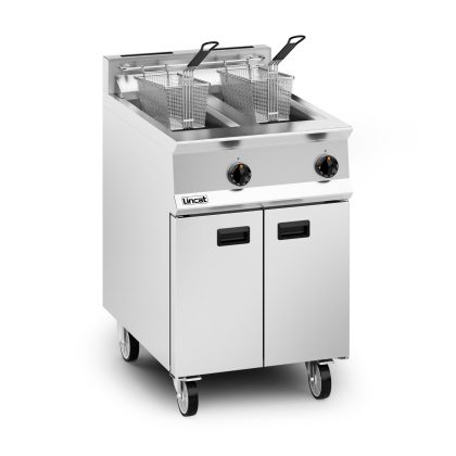 Lincat Opus 800 Natural Gas Free-standing Twin Tank Fryer - 2 Baskets - W 600 mm - 32.0 kW