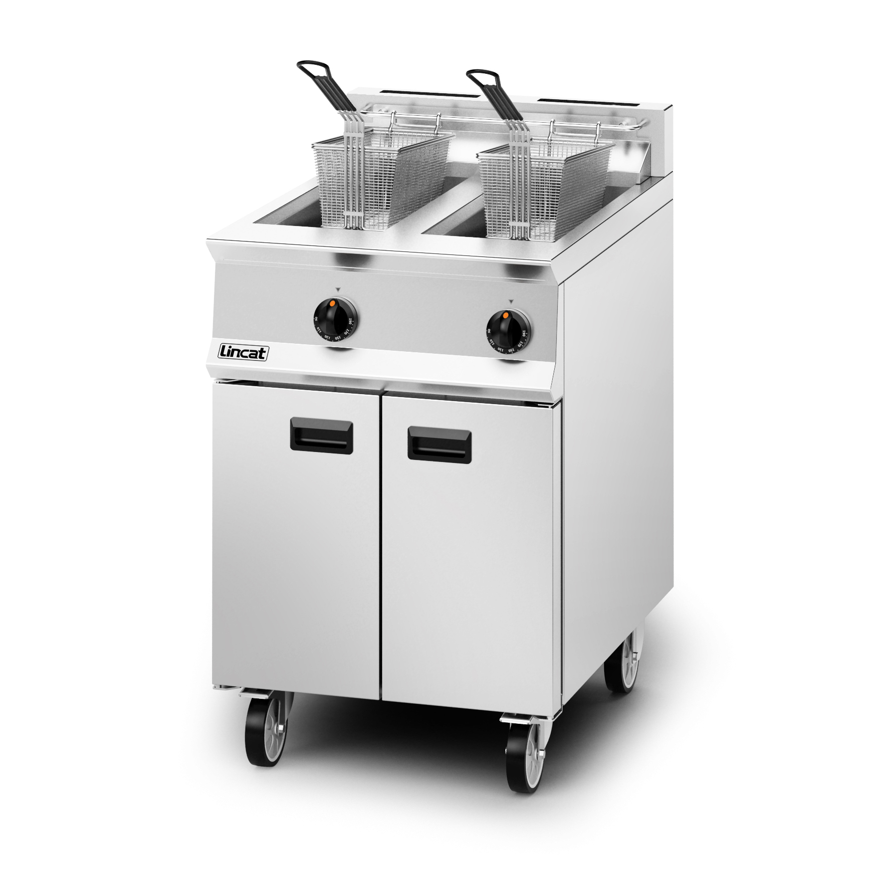 Lincat Opus 800 Natural Gas Free-standing Twin Tank Fryer - 2 Baskets - W 600 mm - 32.0 kW - Image 2