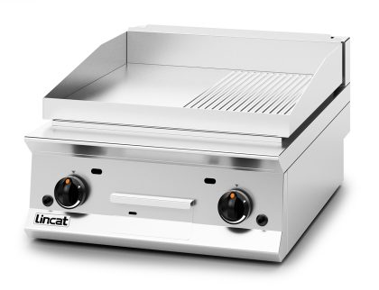 Lincat Opus 800 Natural Gas Counter-top Griddle - Ribbed Plate - W 600 mm - 15.5 kW