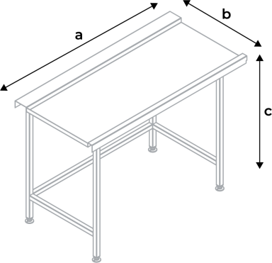 Classeq T11EN Stainless Steel Entry Table 1100mm for P500A Dishwasher