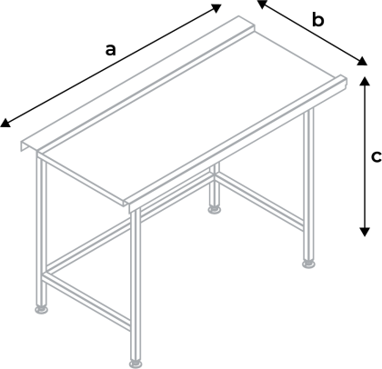 Classeq T11EN Stainless Steel Entry Table 1100mm for P500A Dishwasher