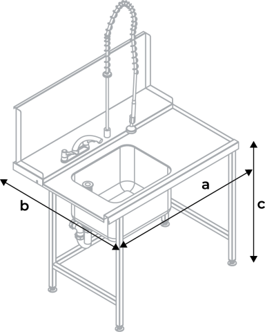 Classeq T11SEN Stainless Steel Entry Sink Table 1100mm for P500A Dishwasher