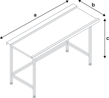 Classeq T15EN Stainless Steel Entry Table 1500mm for P500A Dishwasher