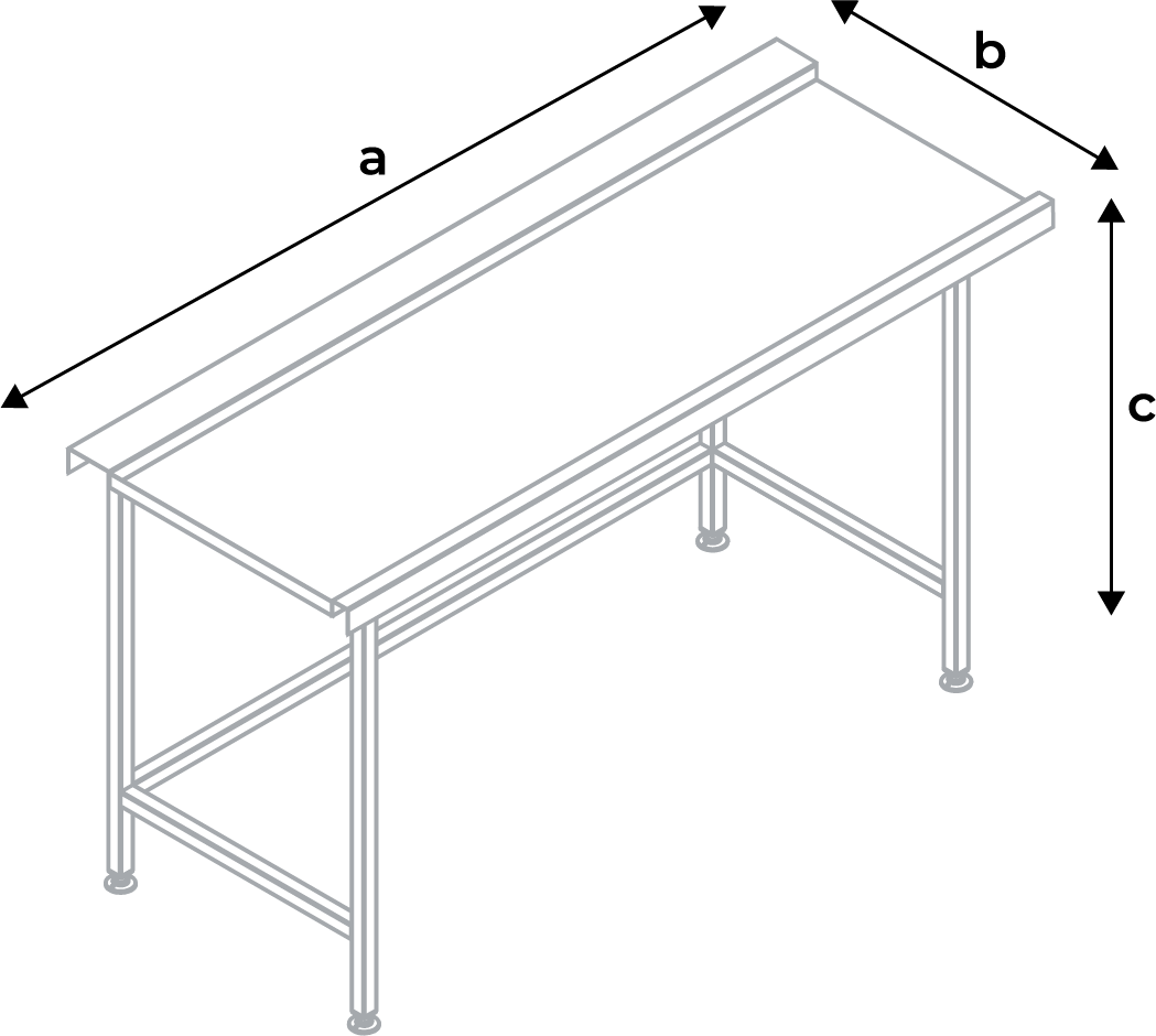 Classeq T15EN Stainless Steel Entry Table 1500mm for P500A Dishwasher