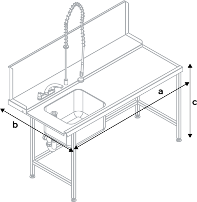 Classeq T15SEN Stainless Steel Entry Sink Table 1500mm for P500A Dishwasher