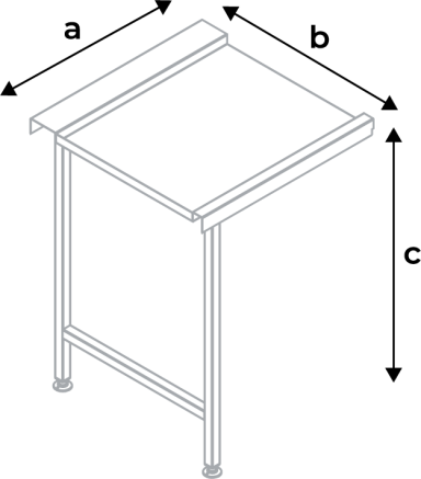 Classeq T65EN Stainless Steel Entry Table 650mm for P500A Dishwasher
