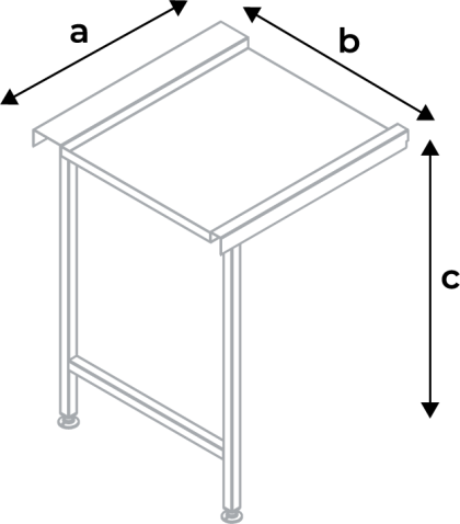 Classeq P500A Stainless Steel Entry/Exit Table 650mm