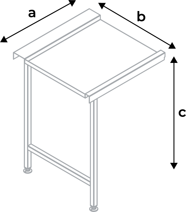 Classeq P500A Stainless Steel Entry/Exit Table 650mm