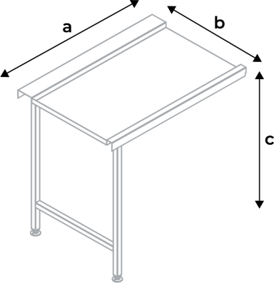 Classeq T8EX Stainless Steel Exit Table 800mm for P500A Dishwasher