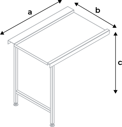 Classeq T8EN Stainless Steel Entry Table 800mm for P500A Dishwasher